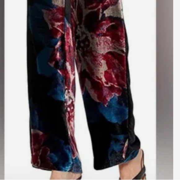 Trina Turk | Women’s Silk Blend Velvet Wide Leg Penelope Pants NWT Size 14 - Picture 1 of 3